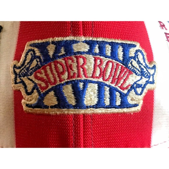 Super Bowl XVIII AJD Lucky Stripes Snapback Hat Mesh Trucker Redskins Raiders - Picture 2 of 12